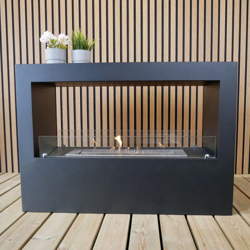 Freistehender Kamin - Schwarz
