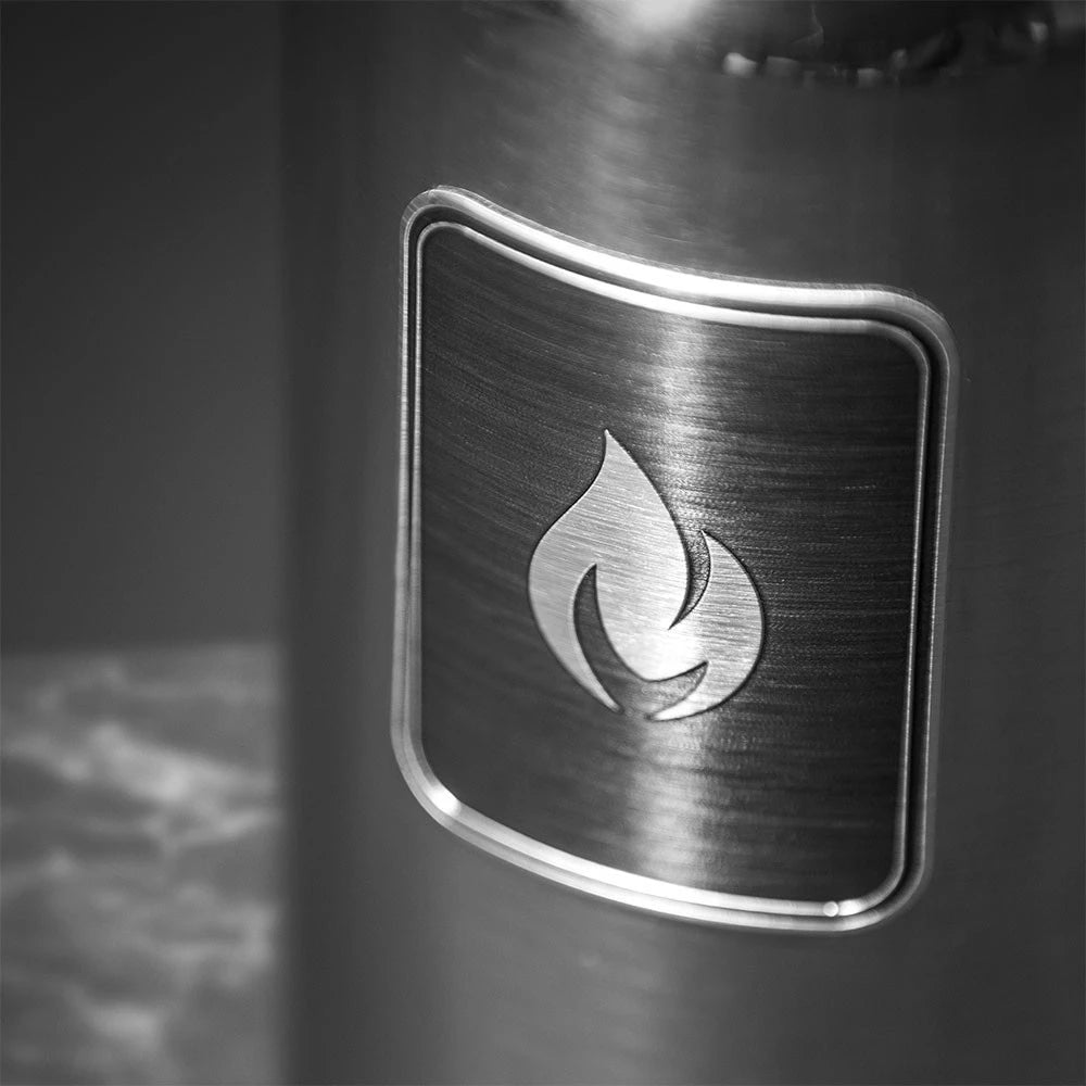 Stahl Brandslukker 2 kg - Poleret Stahl