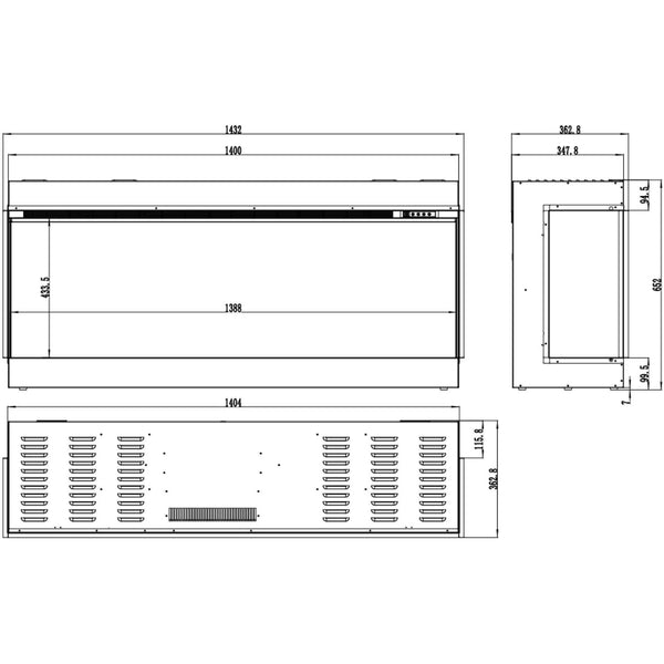 Aflamo Superb 3D 140 Elektrisk Kamin