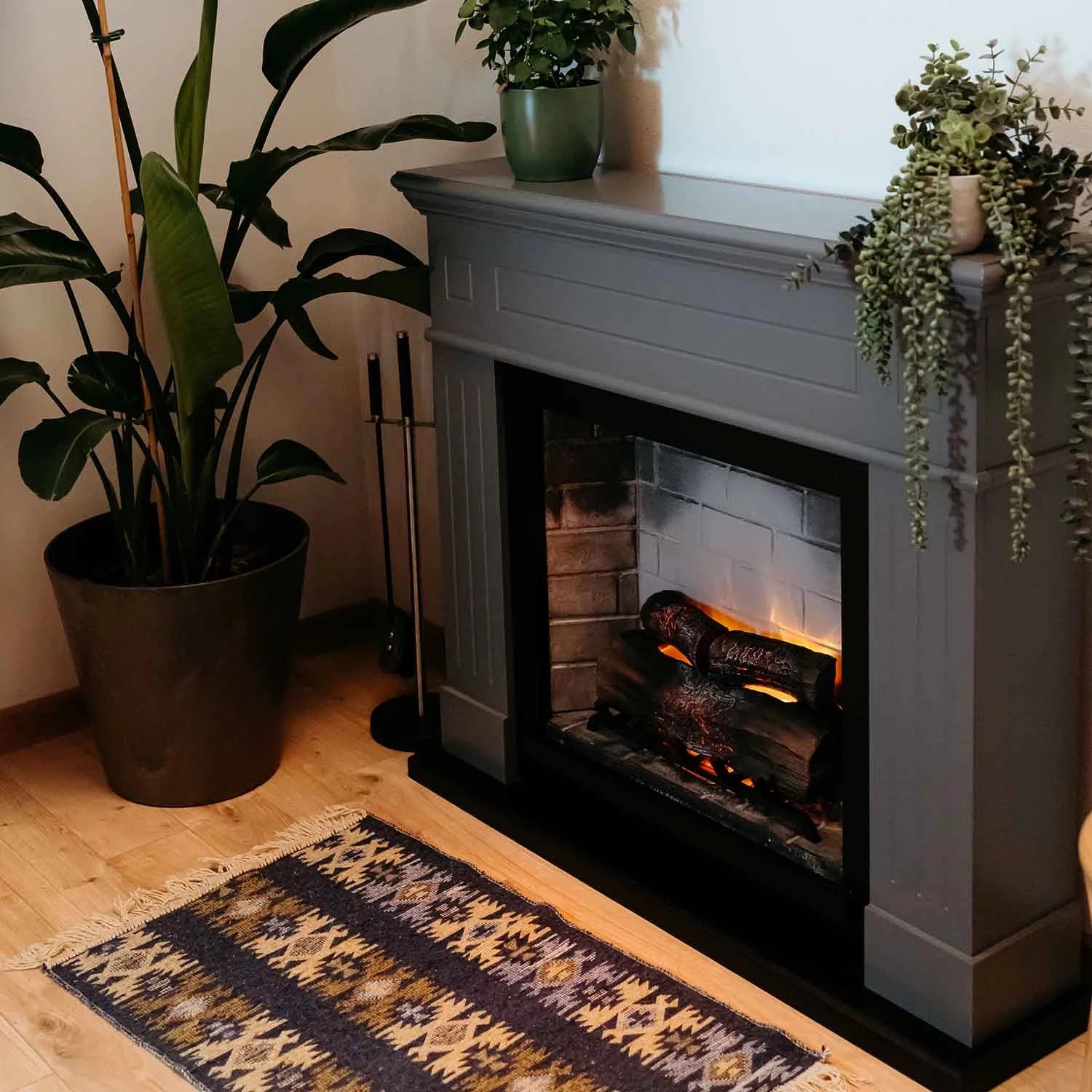 Larsen Grau Elektrisk Kamin