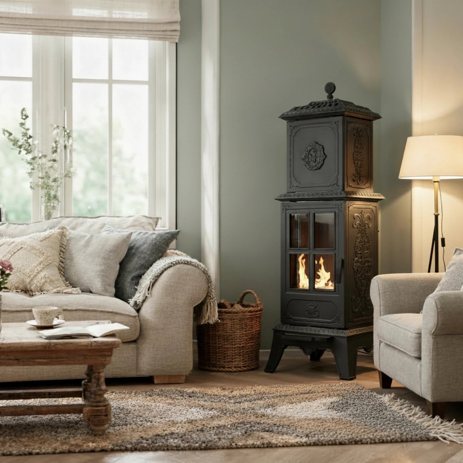 Victoria 240 – Gusseisen Freistehender Bioethanol-Kamin