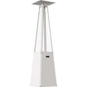 Pyramide Gas-Außenkamin - Weiß