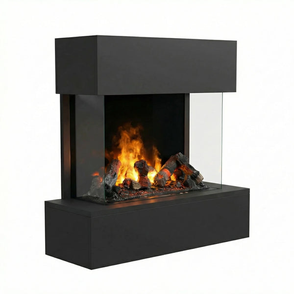 Hölderlin Black - OMC 600 | Wall-mounted Water Vapour Fireplace